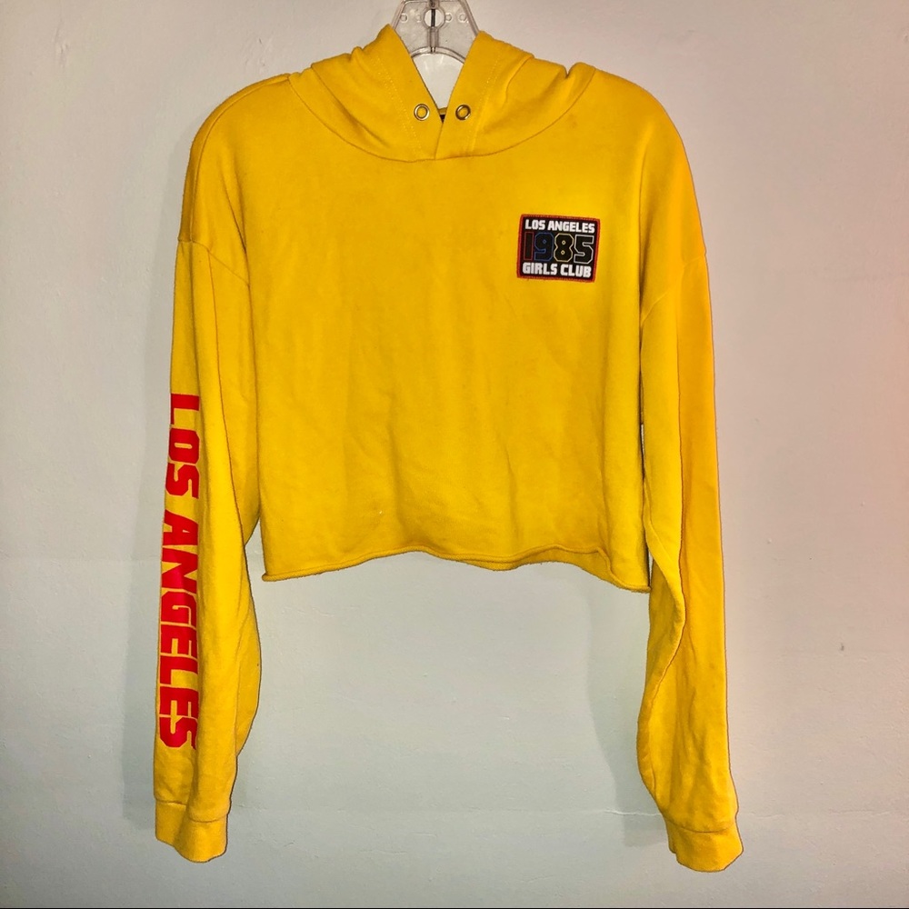 Retro Cropped Hoodie “LA Girls Club 1985”